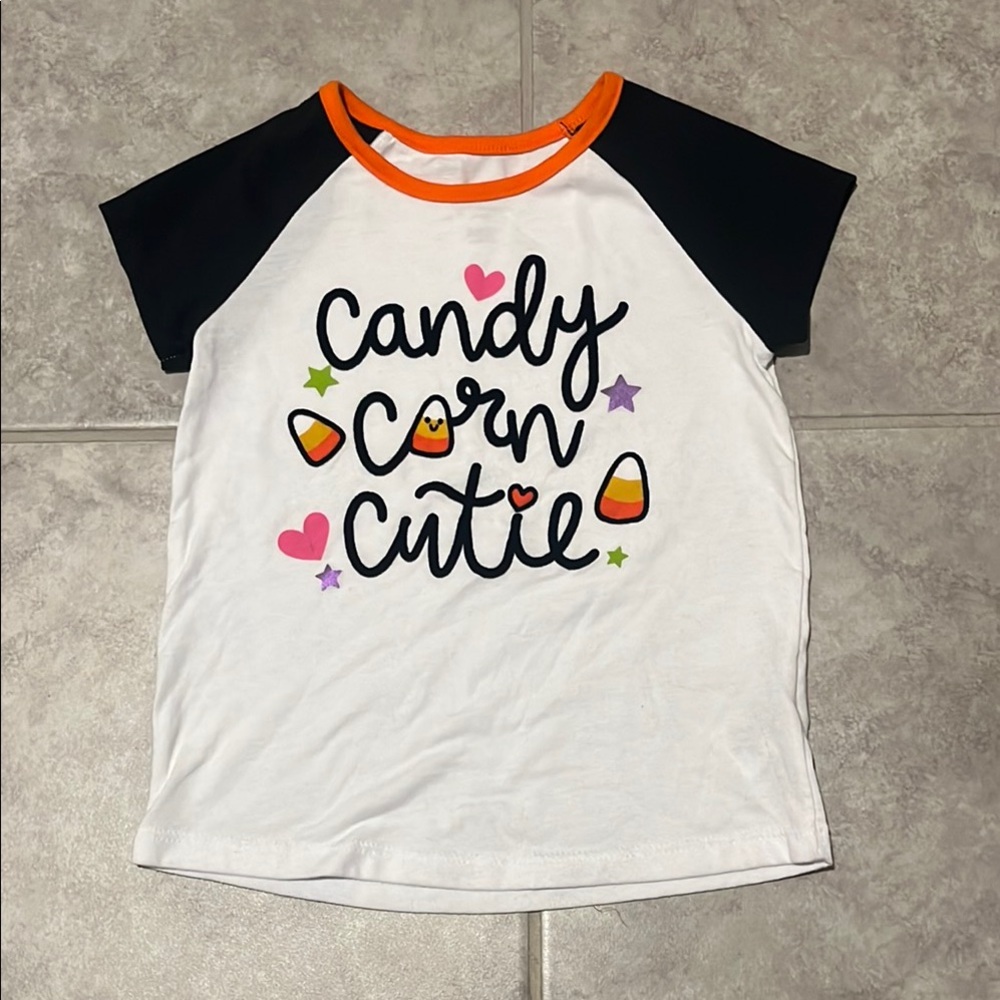 Candy Corn Cutie Kids Raglan T-Shirt